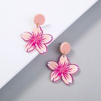 Wholesale New Pink Cherry Blossom Resin Earrings Nihaojewelry main image 6
