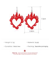 Wholesale Jewelry Hollow Heart Flame Pendant Earrings Nihaojewelry main image 6