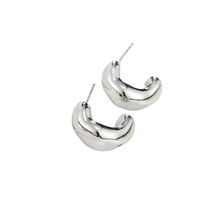 Metal Geometric Small Bean Irregular Simple Earrings Wholesale Jewelry Nihaojewelry main image 6