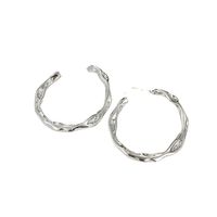 Irregular Twisted Simple Circular Metal Earrings Wholesale Jewelry Nihaojewelry main image 6