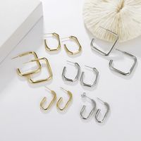 Geometric Metal Square Punk Style Earrings Wholesale Jewelry Nihaojewelry main image 1