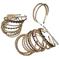 Wholesale Baroque Rhinestone Pearls Alloy Thin Hair Band Nihaojewelry main image 6
