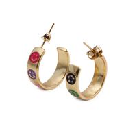 Smiley Face Copper Fashion Earrings Wholesale Jewelry Nihaojewelry main image 4