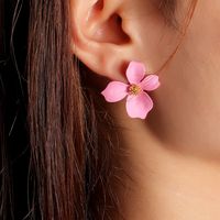 Wholesale Jewelry Paint Flower Shape Stud Earrings Nihaojewelry main image 4