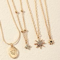 Wholesale Retro Diamond-studded Star Multi-layered Necklace Nihaojewelry main image 3