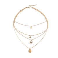 Wholesale Retro Diamond-studded Star Multi-layered Necklace Nihaojewelry main image 6