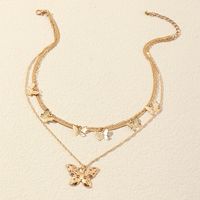 Großhandel Mehrschichtige Halskette Mit Schmetterlingsquaste Nihaojewelry main image 3