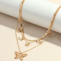 Großhandel Mehrschichtige Halskette Mit Schmetterlingsquaste Nihaojewelry main image 5