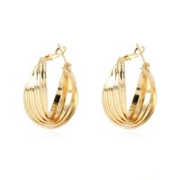 Simple Alloy Geometric Winding Small Earrings Wholesale Jewelry Nihaojewelry sku image 1