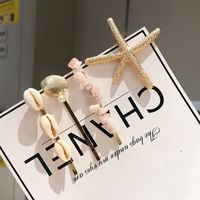 Pearl Shell Starfish Hairpin 4-pieces Set Wholesale Jewelry Nihaojewelry sku image 5