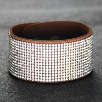 Wholesale Jewelry Retro Full Of Diamond Wide Bracelet Nihaojewelry sku image 1