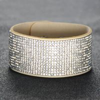 Wholesale Jewelry Retro Full Of Diamond Wide Bracelet Nihaojewelry sku image 2