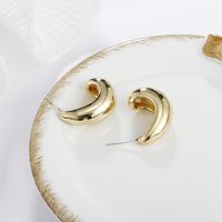 Metal Geometric Small Bean Irregular Simple Earrings Wholesale Jewelry Nihaojewelry sku image 3