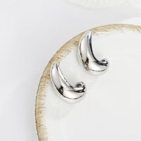 Metal Geometric Small Bean Irregular Simple Earrings Wholesale Jewelry Nihaojewelry sku image 4