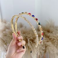 Wholesale Baroque Rhinestone Pearls Alloy Thin Hair Band Nihaojewelry sku image 12