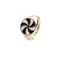 New Fashion Colorful Windmill Dripping Oil Geometric Ring Wholesale Nihaojewelry sku image 1