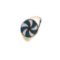 New Fashion Colorful Windmill Dripping Oil Geometric Ring Wholesale Nihaojewelry sku image 3