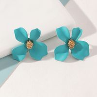 Wholesale Jewelry Paint Flower Shape Stud Earrings Nihaojewelry sku image 2