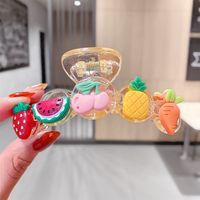 Wholesale Cartoon Fruit Floret Children's Transparent Catch Clip Nihaojewelry sku image 4
