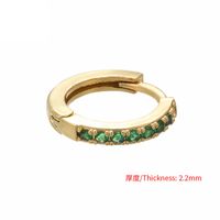 Wholesale Fashion Copper Micro-inlaid Color Diamond Asymmetric Ear Buckle Nihaojewelry main image 6