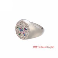 Mixed Color Micro Setting Ring Opening Adjustable Color Zirconium Ring Colorful Crystals Micro Setting Ring Accessories European And American Popular Vj2 main image 5