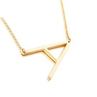 Titanium Steel 18K Gold Plated Simple Style Plating Letter Necklace main image 3