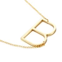 Titan Stahl 18 Karat Vergoldet Einfacher Stil Überzug Brief Halskette main image 4