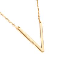 Titanium Steel 18K Gold Plated Simple Style Plating Letter Necklace main image 7
