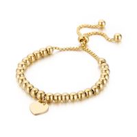 Stainless Steel Beaded Heart Shape Pendant Bracelet Wholesale Jewelry Nihaojewelry main image 1