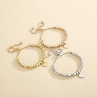 Stainless Steel Beaded Heart Shape Pendant Bracelet Wholesale Jewelry Nihaojewelry main image 5