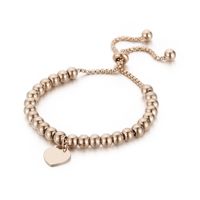 Stainless Steel Beaded Heart Shape Pendant Bracelet Wholesale Jewelry Nihaojewelry main image 3