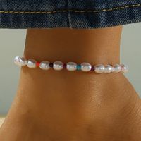 Cross-border New Arrival Bohemian Baroque Pearl Bracelet European And American Personalized Colorful Beaded Anklet Beach Chain Ornament main image 6