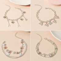 Wholesale New Multi-layer Round Bead Butterfly Pendant Anklet Nihaojewelry main image 3