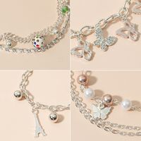 Wholesale New Multi-layer Round Bead Butterfly Pendant Anklet Nihaojewelry main image 6