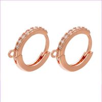 Wholesale Color Micro-inlaid Zircon Copper Ear Clip Nihaojewelry sku image 3