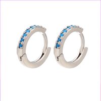 Wholesale Fashion Copper Micro-inlaid Color Diamond Asymmetric Ear Buckle Nihaojewelry sku image 12