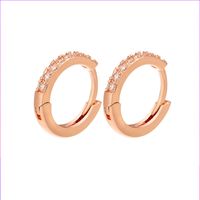 Wholesale Fashion Copper Micro-inlaid Color Diamond Asymmetric Ear Buckle Nihaojewelry sku image 15