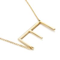 Titan Stahl 18 Karat Vergoldet Einfacher Stil Überzug Brief Halskette sku image 5