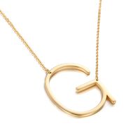 Titanium Steel 18K Gold Plated Simple Style Plating Letter Necklace sku image 7