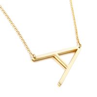 Titanium Steel 18K Gold Plated Simple Style Plating Letter Necklace sku image 1