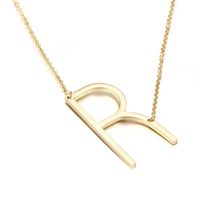 Titanium Steel 18K Gold Plated Simple Style Plating Letter Necklace sku image 18