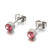 Stainless Steel Rhinestone Simple Earrings Wholesale Jewelry Nihaojewelry sku image 5