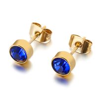 Stainless Steel Rhinestone Simple Earrings Wholesale Jewelry Nihaojewelry sku image 16