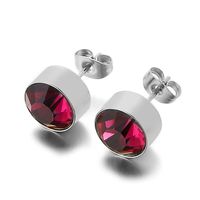 Stainless Steel Rhinestone Simple Earrings Wholesale Jewelry Nihaojewelry sku image 18