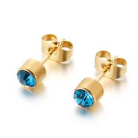 Stainless Steel Rhinestone Simple Earrings Wholesale Jewelry Nihaojewelry sku image 23