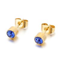 Stainless Steel Rhinestone Simple Earrings Wholesale Jewelry Nihaojewelry sku image 25