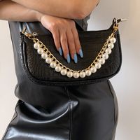 White Gold Alloy Pearl Bag Chain main image 6