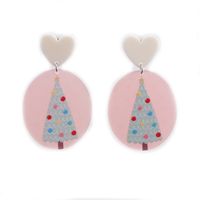 Boucles D&#39;oreilles Géométriques Coeur De Noël En Acrylique Bijoux En Gros Nihaojewelry main image 4