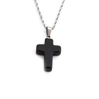 Wholesale New Semi-precious Stones Cross Pendants Stainless Steel Necklaces Nihaojewelry sku image 7