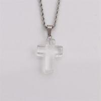 Wholesale New Semi-precious Stones Cross Pendants Stainless Steel Necklaces Nihaojewelry sku image 8